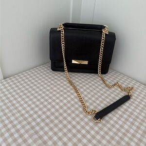 MICHAEL Michael Kors Black Crossbody Bag with Gold Chain